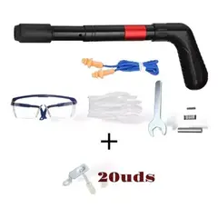 GENERICO - Pistola De Fijación Fulminante + 20 Clavos De Acero Tipo Abrazadera