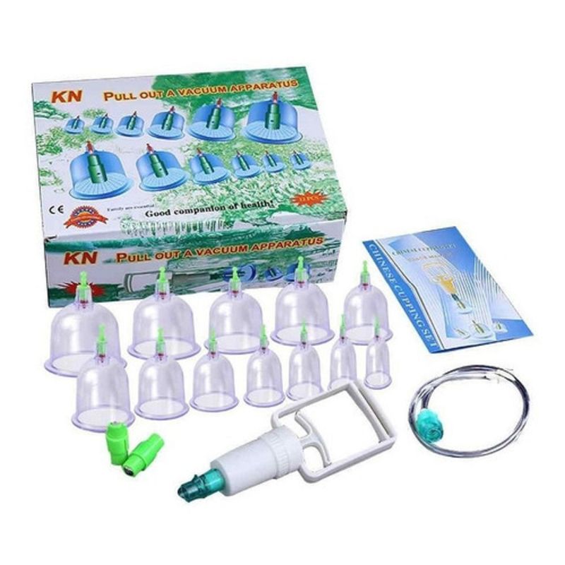 INVENCIBLE - KIT 12 VENTOSAS MASAJES ELIMINA DOLORES TECNICA CHINA AM10