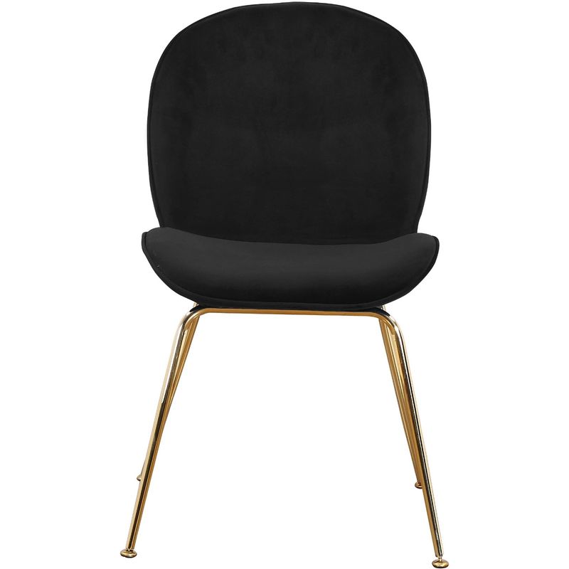 VELVET - Pack de 4 Sillas Berta Velvet Negro Para Comedor