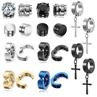 Pack 10 Pares Aros Piercing Falsos A Presión y Magnética 6mm o 8mm