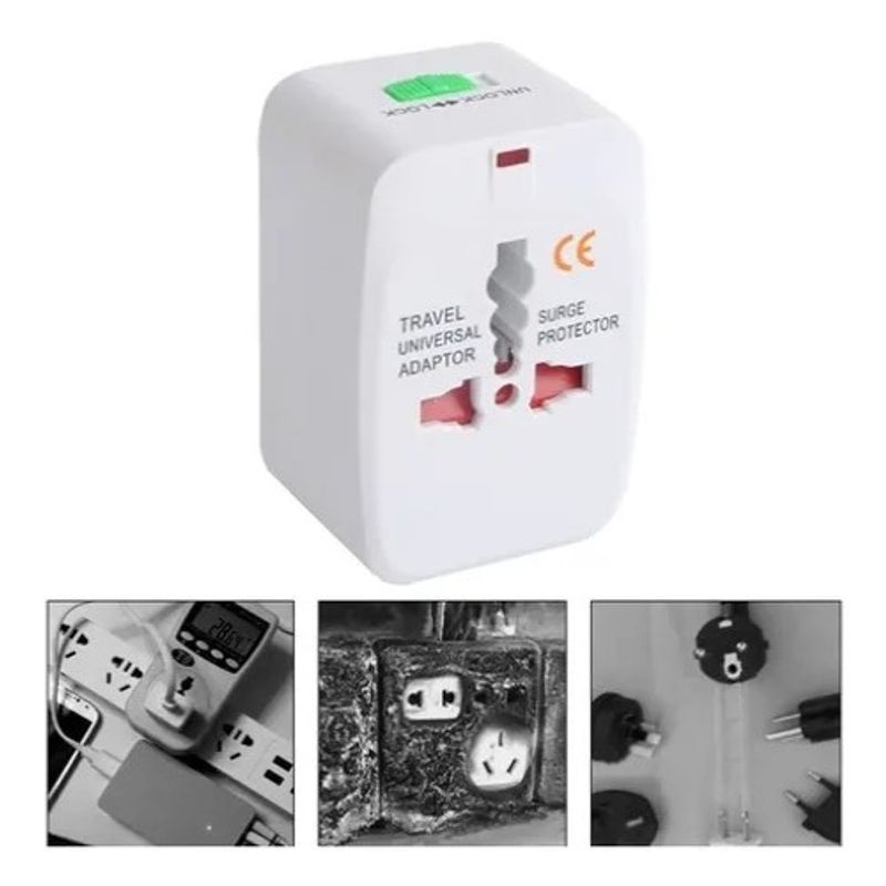 GENERICO - Adaptador Enchufe Universal Viajero Internacional Corriente / 240149