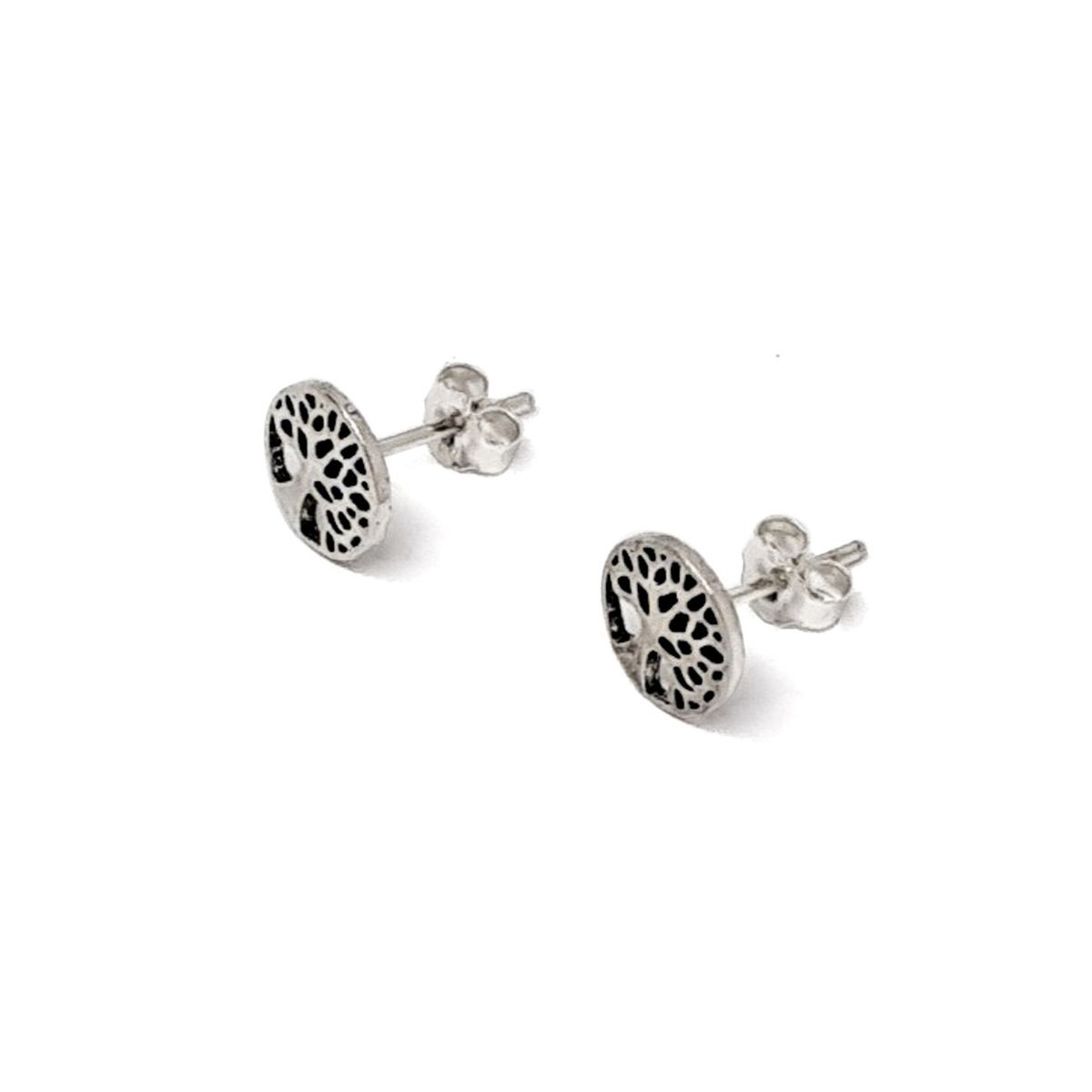 ANDREA COGGIOLA JOYAS - Aros Árbol De La Vida Mini Plata Fina 925