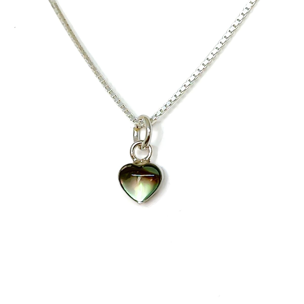 COGGIOLA - Collar Corazón Abalone Mini Plata Fina 925