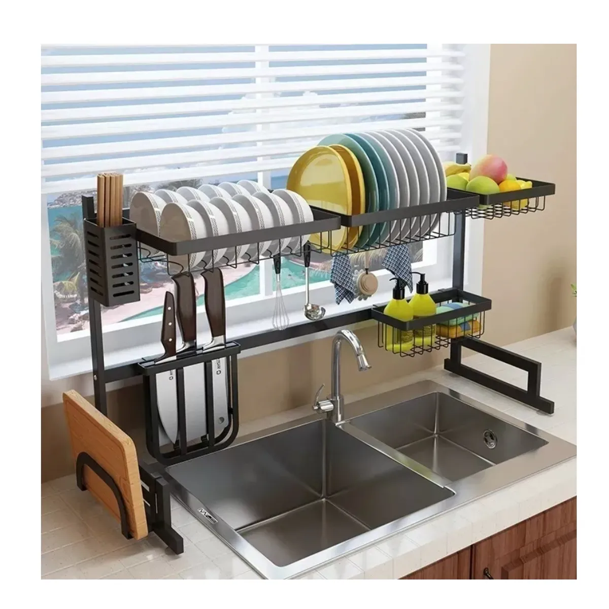 GENERICO - Rack Escurridor Organizador Cocina Secador Platos