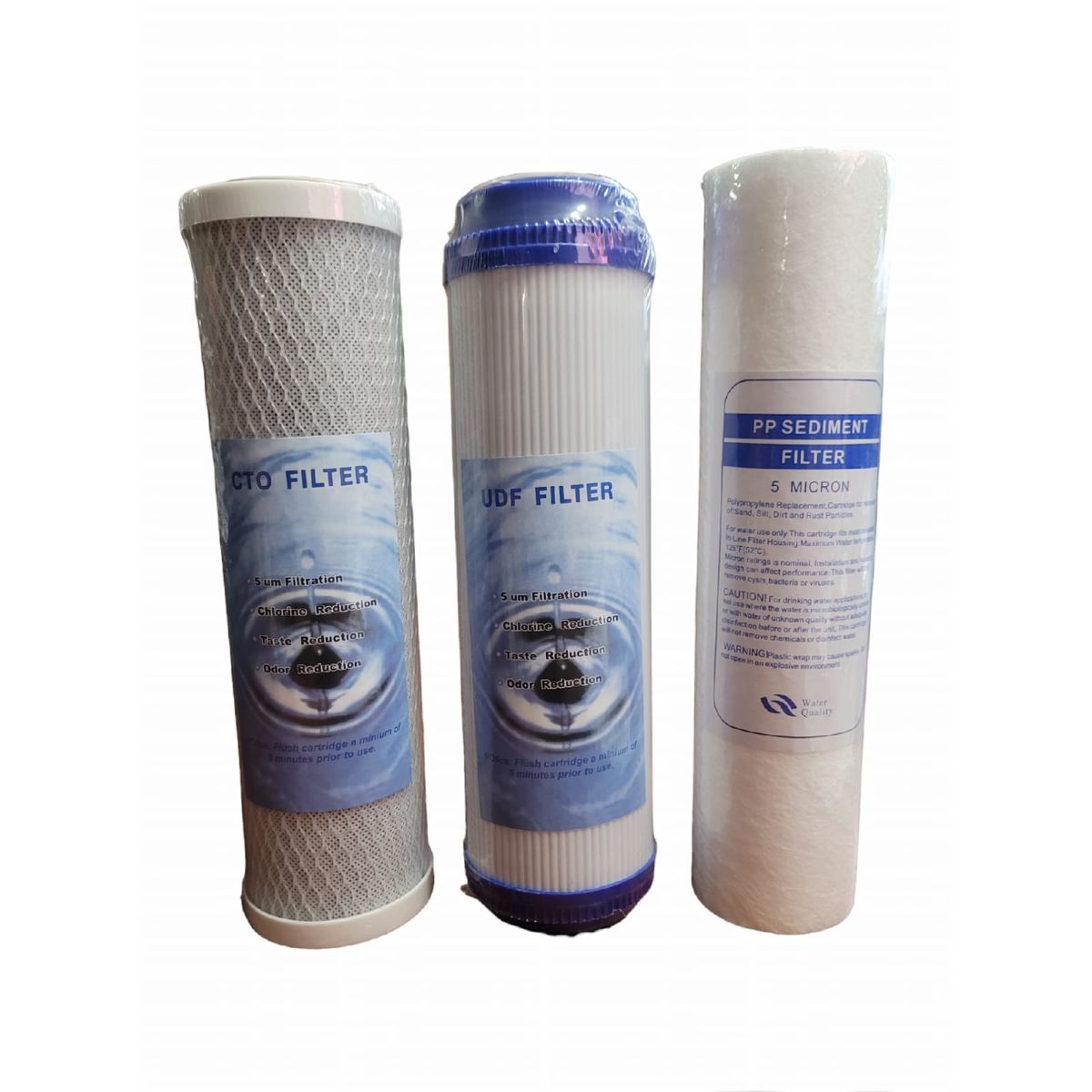 GENERICO - Kit repuesto filtro de agua triple 10 x 2.5 - 2.75 pp-udf-cto