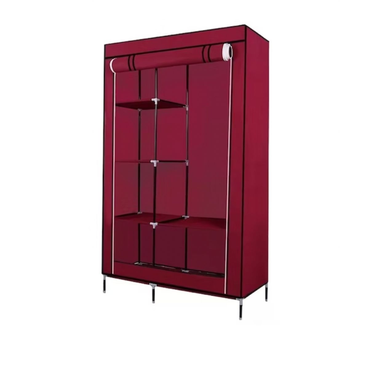 GENERICO - CLOSET ORGANIZADOR ARMABLE DE TELA PURPURA MEDIANO
