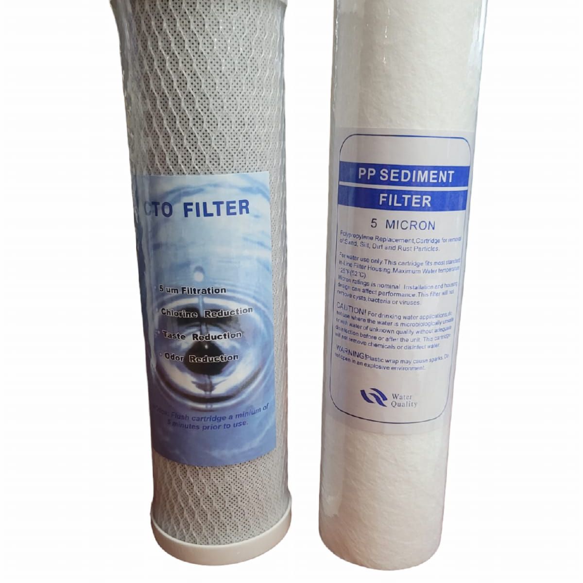 GENERICO - Kit repuesto filtro de agua doble 10" x 2.5" - 2.75"  PP-CTO