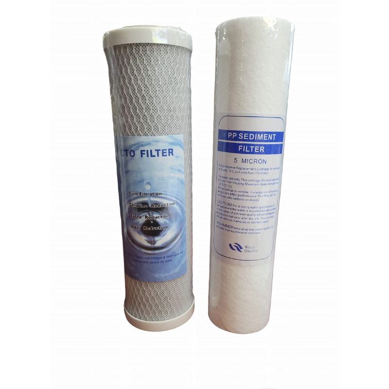 GENERICO - Kit repuesto filtro de agua doble 10x25-275 PP-CTO