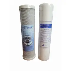GENERICO - Kit repuesto filtro de agua doble 10" x 2.5" - 2.75" PP-CTO