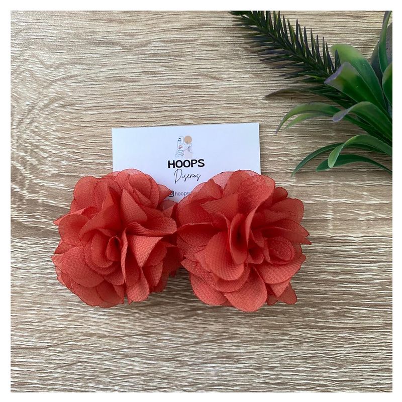 GENERICO - Aros de Rosas Textiles Hechos a Mano