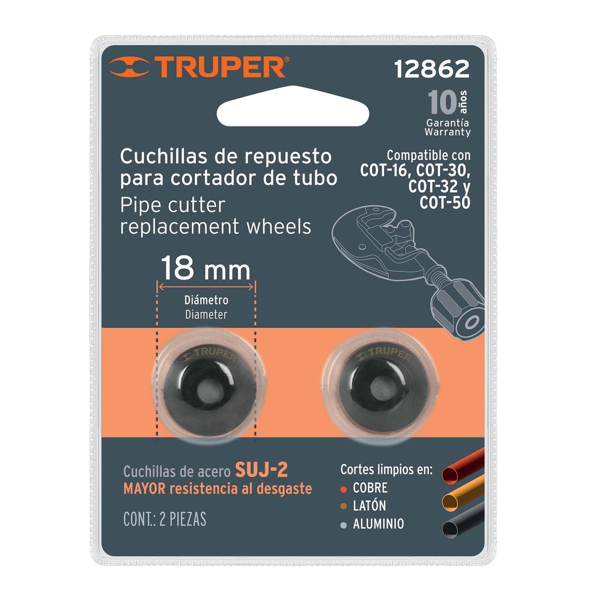 TRUPER - Cuchillas Repuesto Para Cortadores De Tubo