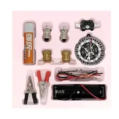 GENERICO - Kit Circuito Eléctrico Escolar 17 Piezas Con Brujula