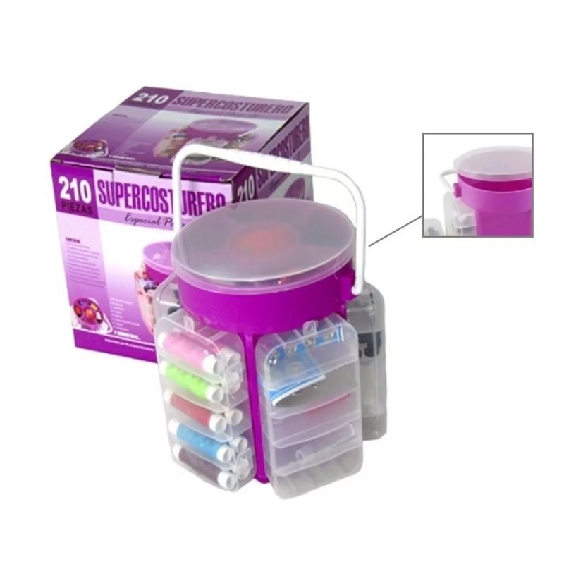 GENERICO - Costurero Organizador Set Costura 210 Piezas