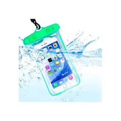 GENERICO - Funda impermeable para teléfonos universales verde