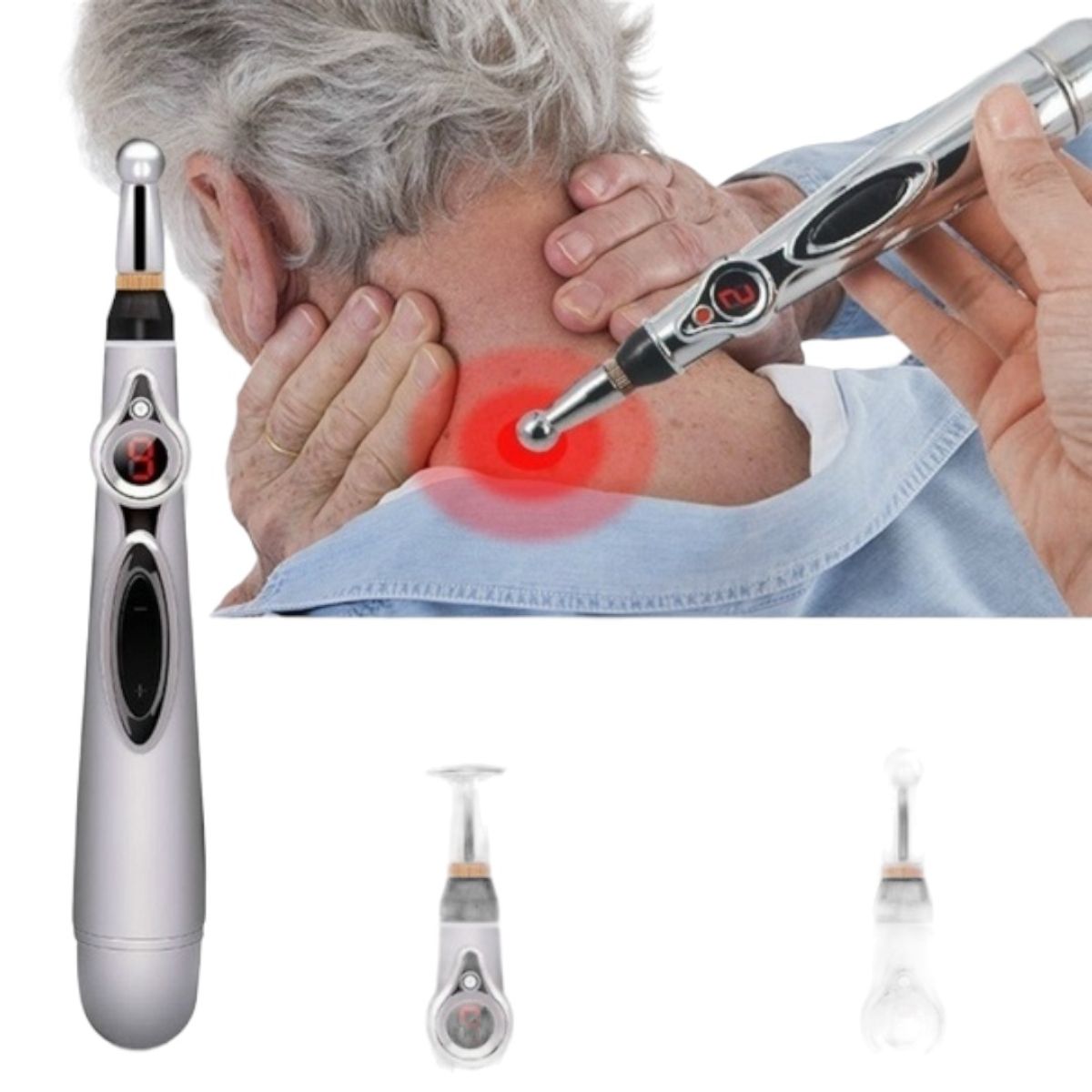 GENERICO - LAPIZ MASAJEADOR ACUPUNTURA REHABILITACION ELECTRÓNICO AJ06