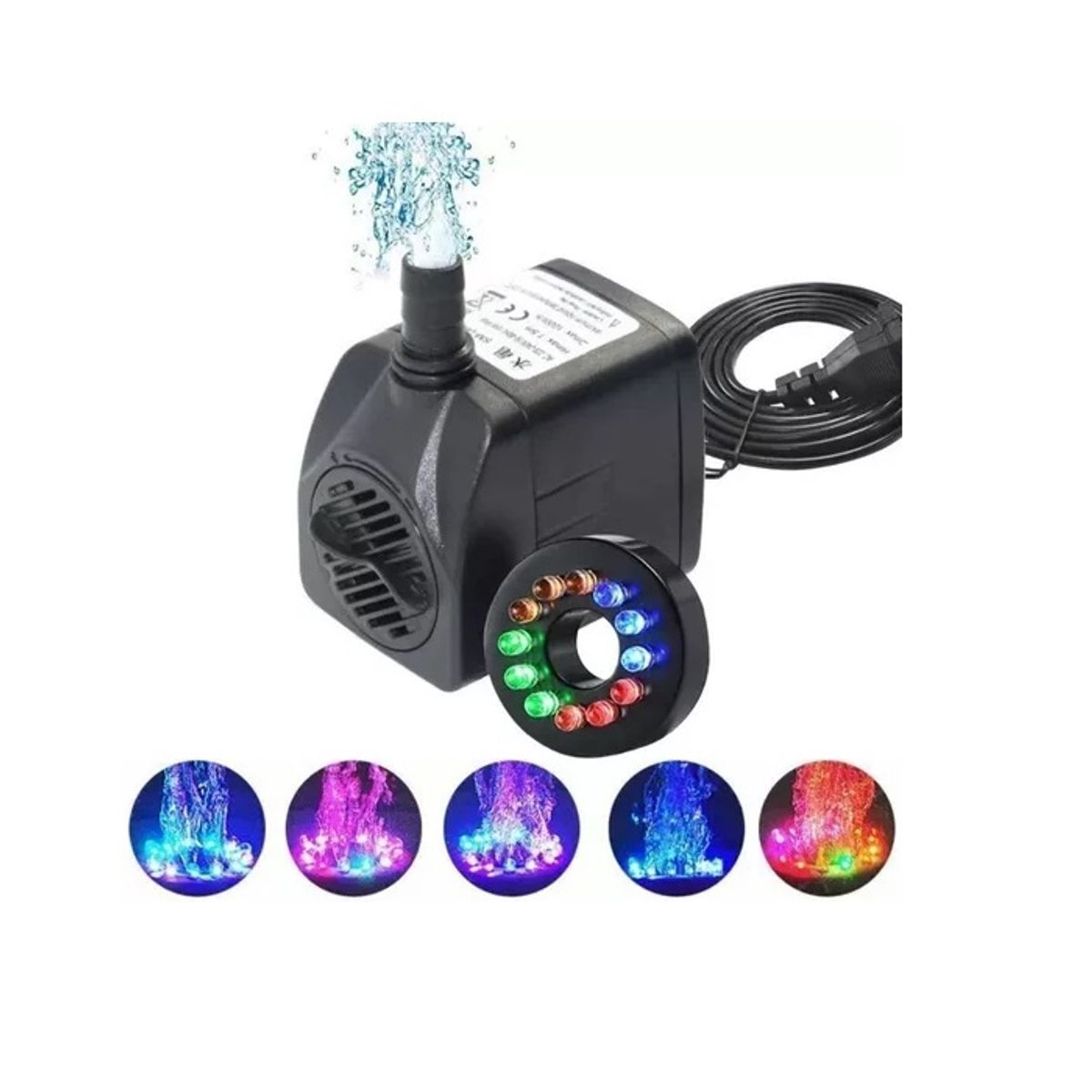 GENERICO - Bomba De Agua Sumergible 12 Luces Led Pileta Acuario Koi