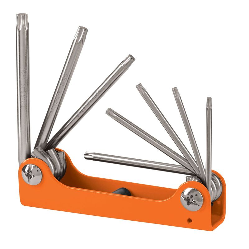 TRUPER - Juego de 8 Llaves Torx Tipo Navaja