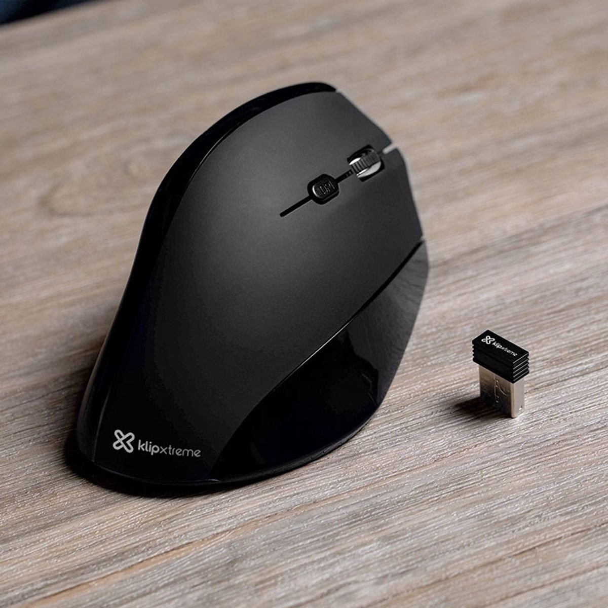 KLIP XTREME - Mouse Vertical Klipxtreme EverRest KMW-390 Ergonómico inalambico Negro