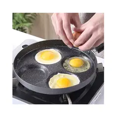 GENERICO - Sartén Antiadherente 4 Agujeros Huevos Panqueques Hamburguesas 25 c
