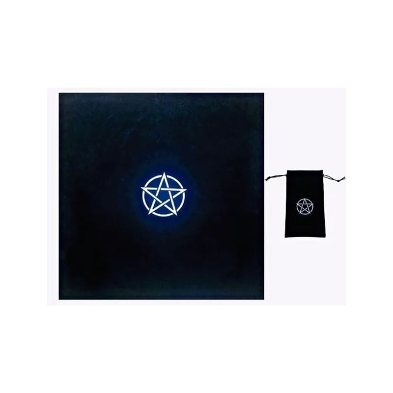 ZG JOYAS - Set Mantel Tarot Y Funda Tarot Paño Tarot Bolsa Tarot Negro