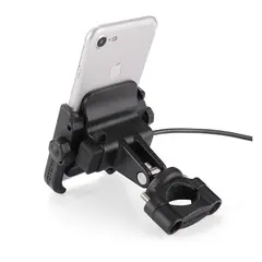 MOTOWOLF - Soporte de Moto para celular + cargador USB Aluminio 2805
