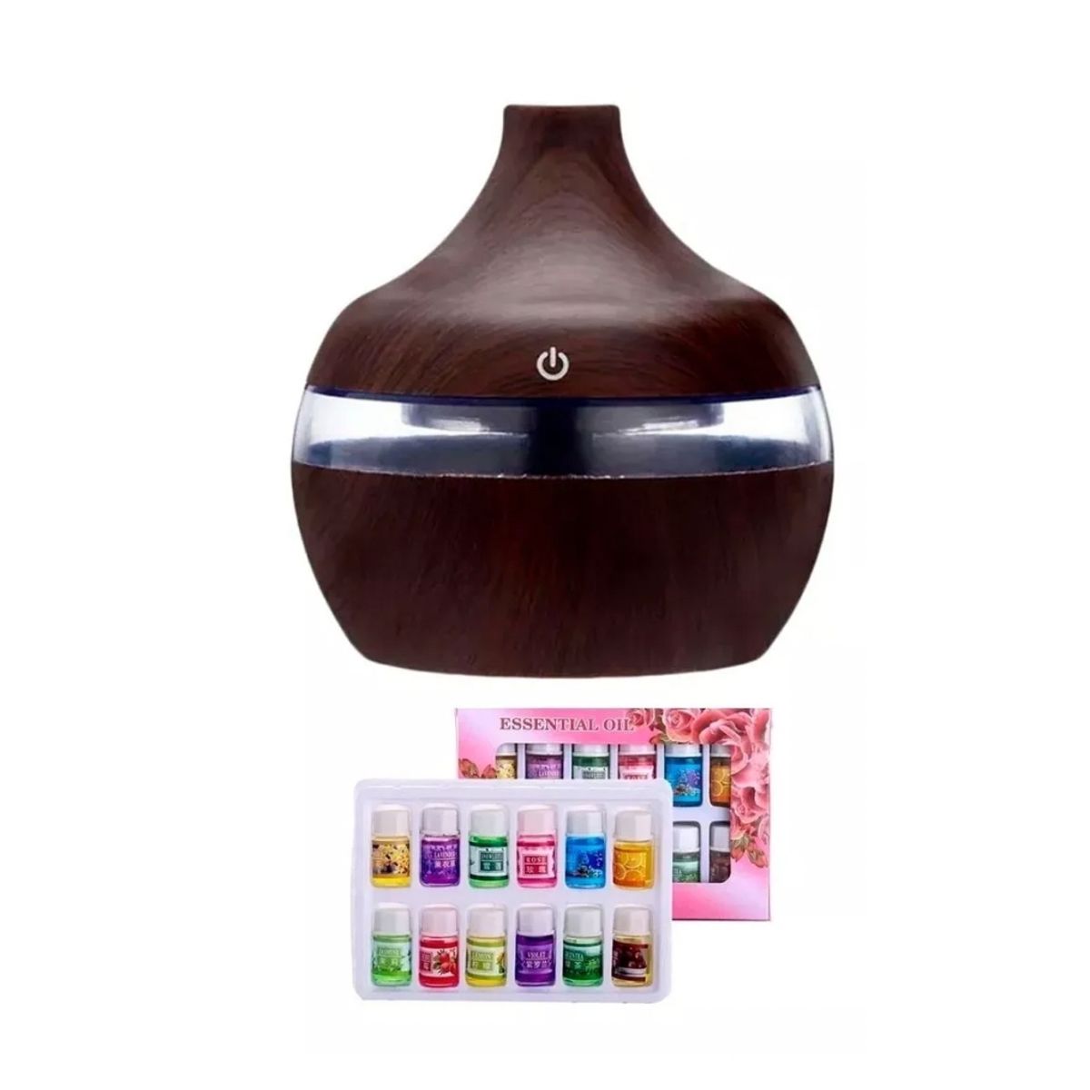 GENERICO - Humidificador Aromatizador Usb Rgb Difusor + 12 Esencias