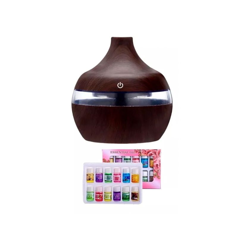 GENERICO - Humidificador Aromatizador Usb Rgb Difusor + 12 Esencias