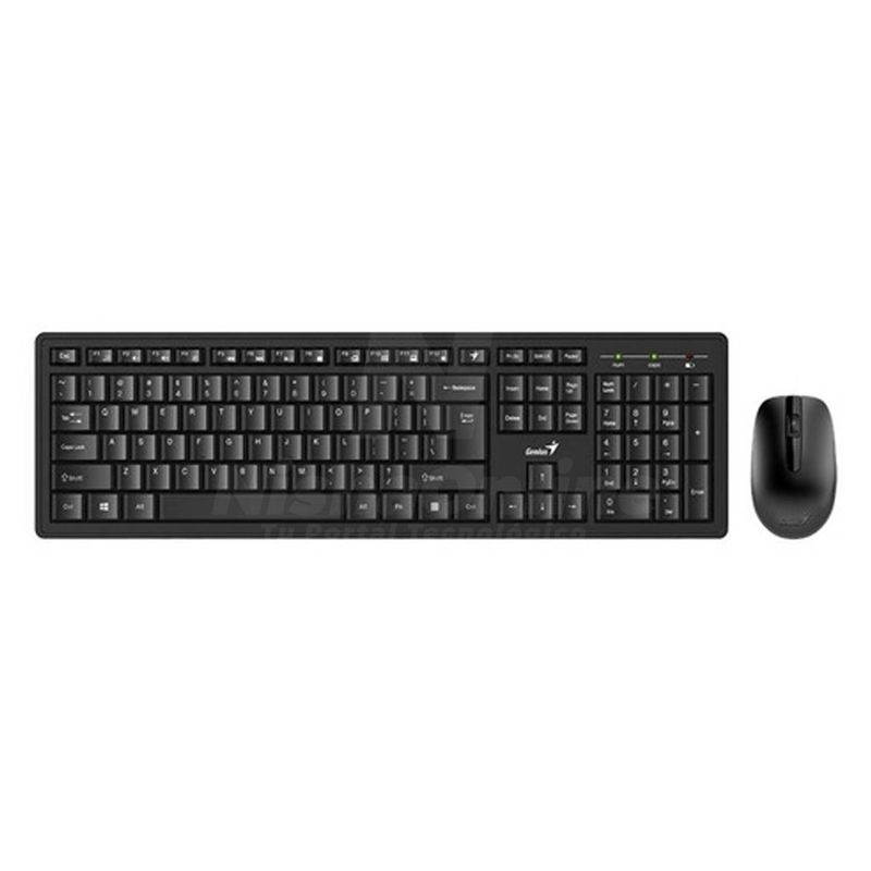 GENIUS - Combo Teclado Y Mouse Genius Slimstar 8000se Negro Wireless