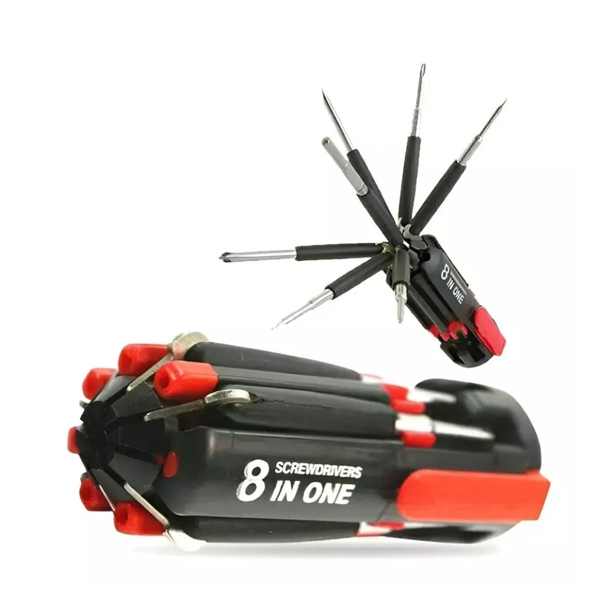 GENERICO - Set Destornillador 8 En 1 Linterna Led Herramienta Multiuso