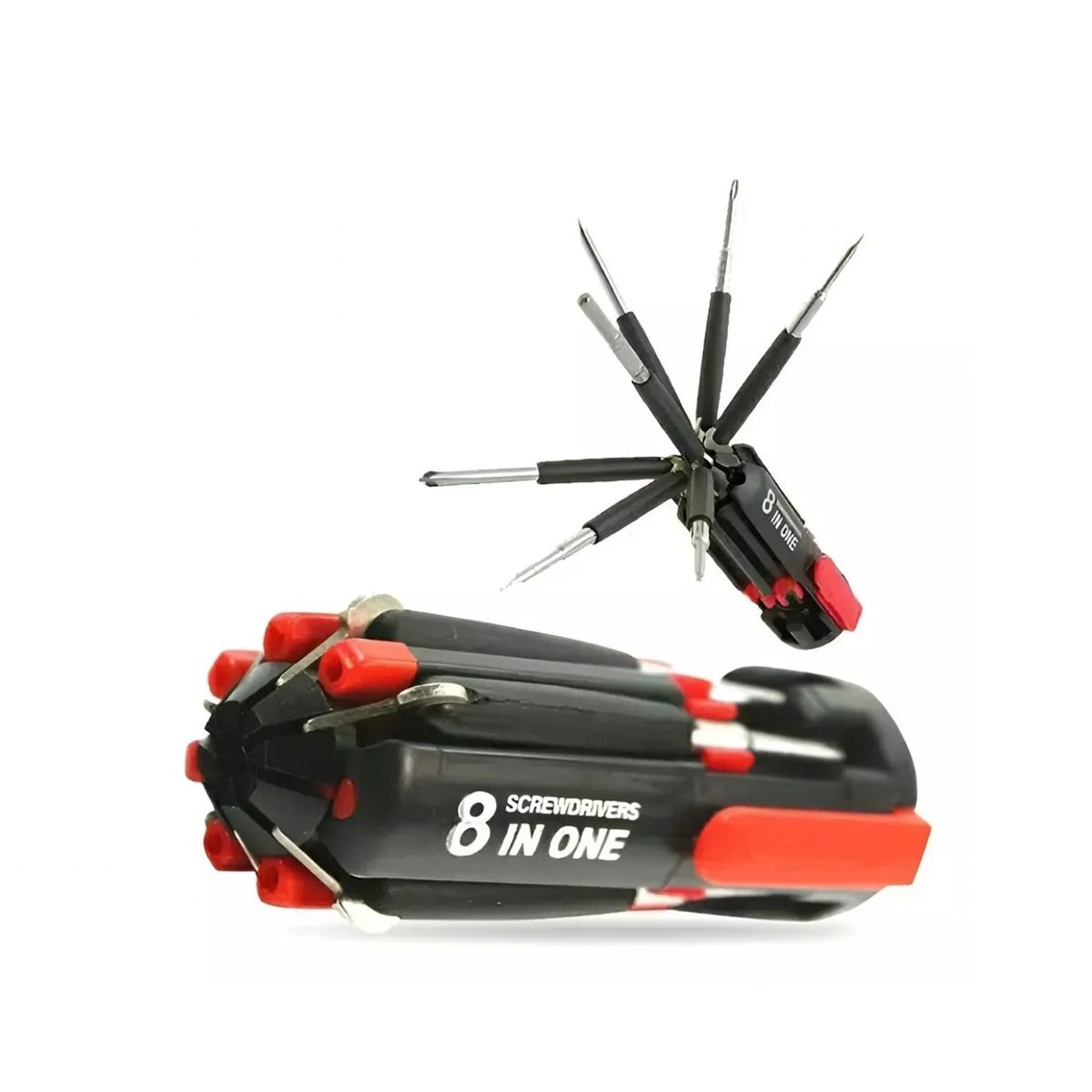 GENERICO - Set Destornillador 8 En 1 Linterna Led Herramienta Multiuso