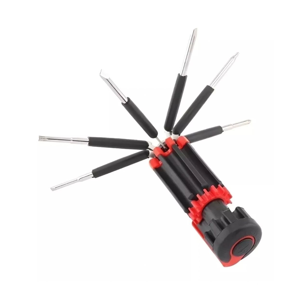 GENERICO - Set Destornillador 8 En 1 Linterna Led Herramienta Multiuso