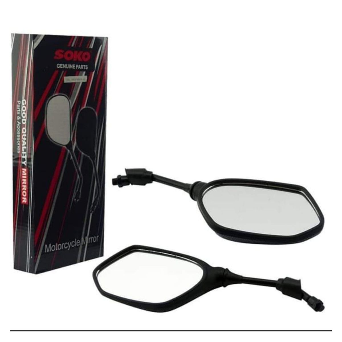 GENERICO - Espejos retrovisor para motos scooters bicimotos 10mm