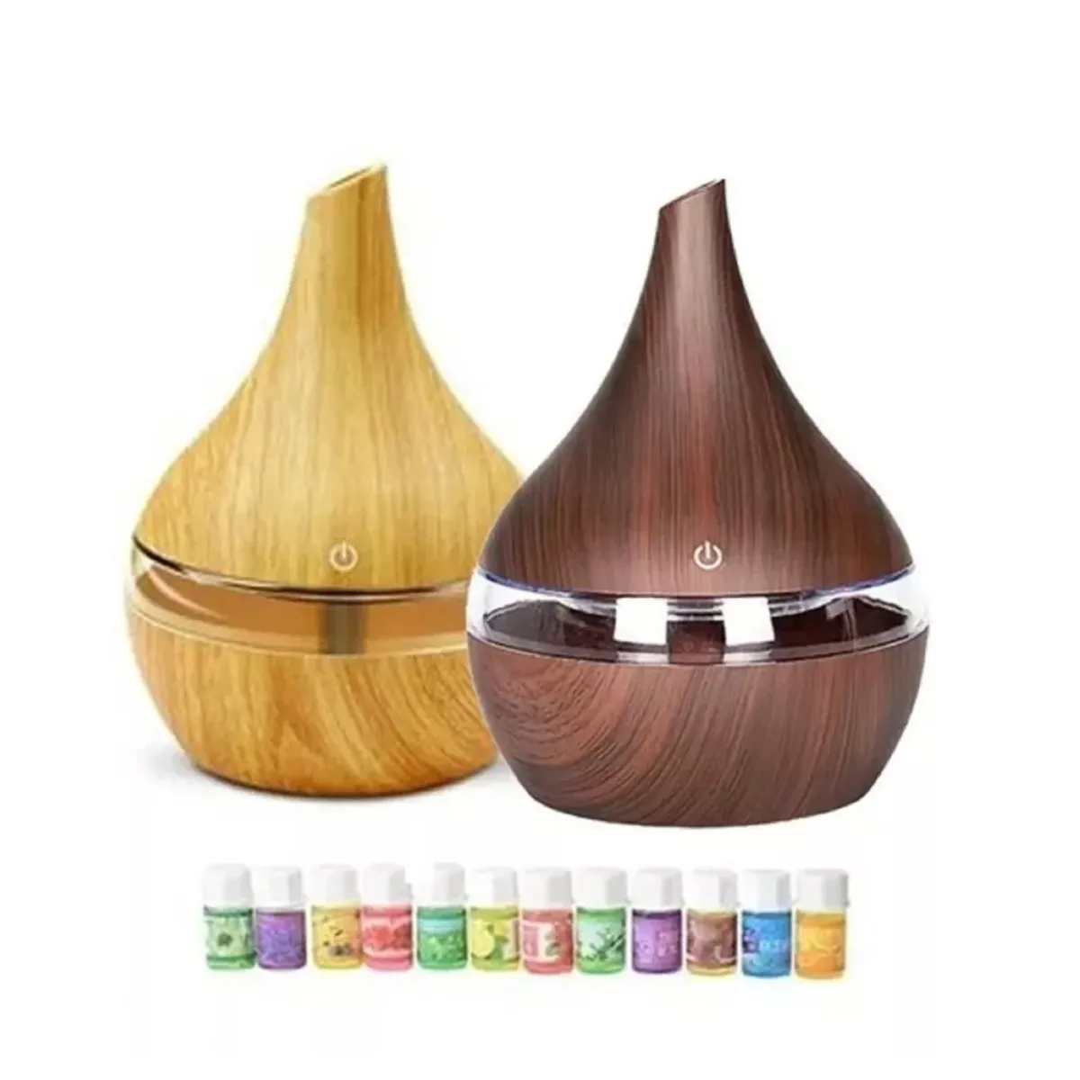 GENERICO - Humidificador Marrón Aromatizador Usb Difusor + 12 Esencias