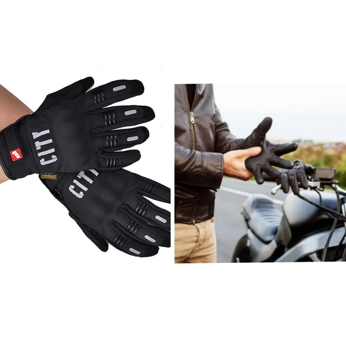 MADBIKE - Guantes para moto madbike city talla M