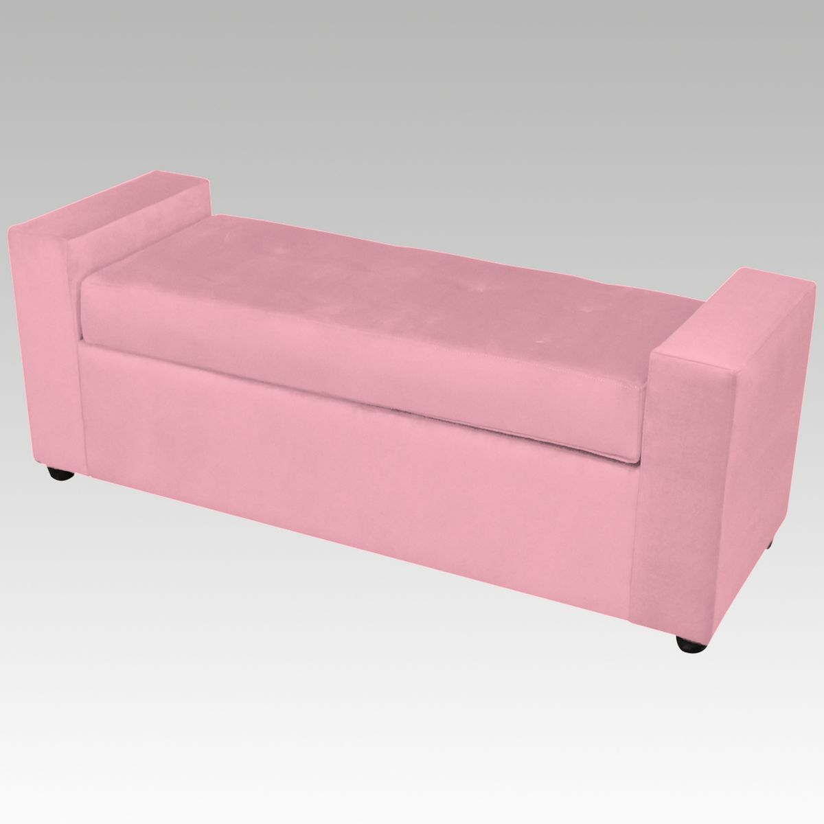 GENERICO - Banqueta Baúl 8 Botones Vigo - Rosa