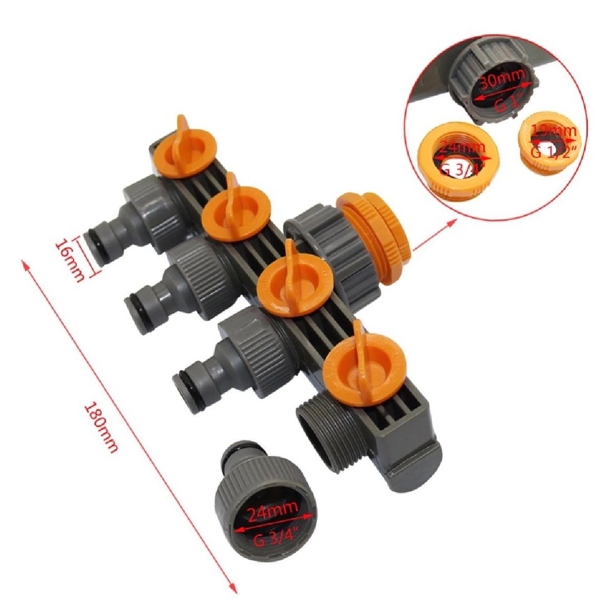 GENERICO - Dispositivo De Conexión De Riego Divisor Manguera De Jardín