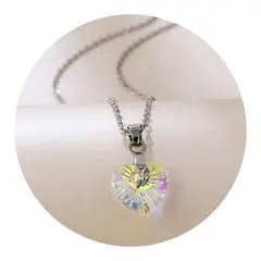 ZG JOYAS - Collares De Cristal Corte Austriaco Con Cadena Plata S925