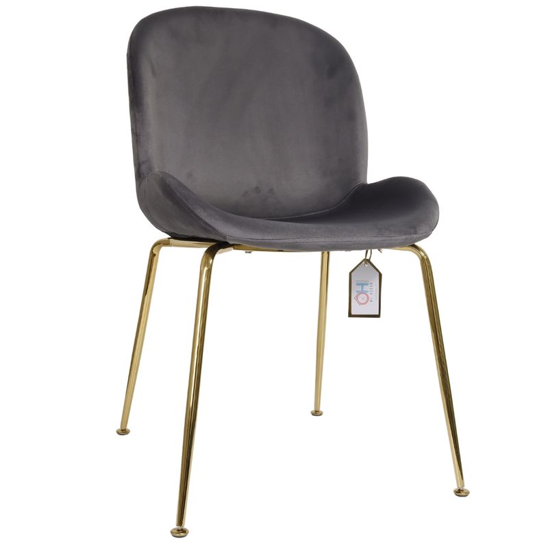 OH MI HOGAR - Silla Berta Velvet Gris Plomo