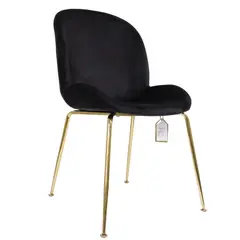 OH MI HOGAR - Silla Berta Velvet Negro