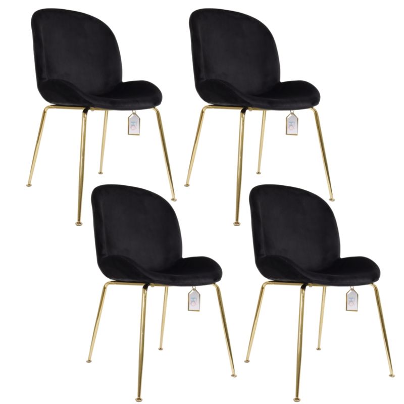 OH MI HOGAR - Pack de 4 Sillas Berta Velvet Negro