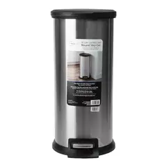 GENERICO - Papelero Basurero 30 Litros Acero Inoxidable Con Pedal