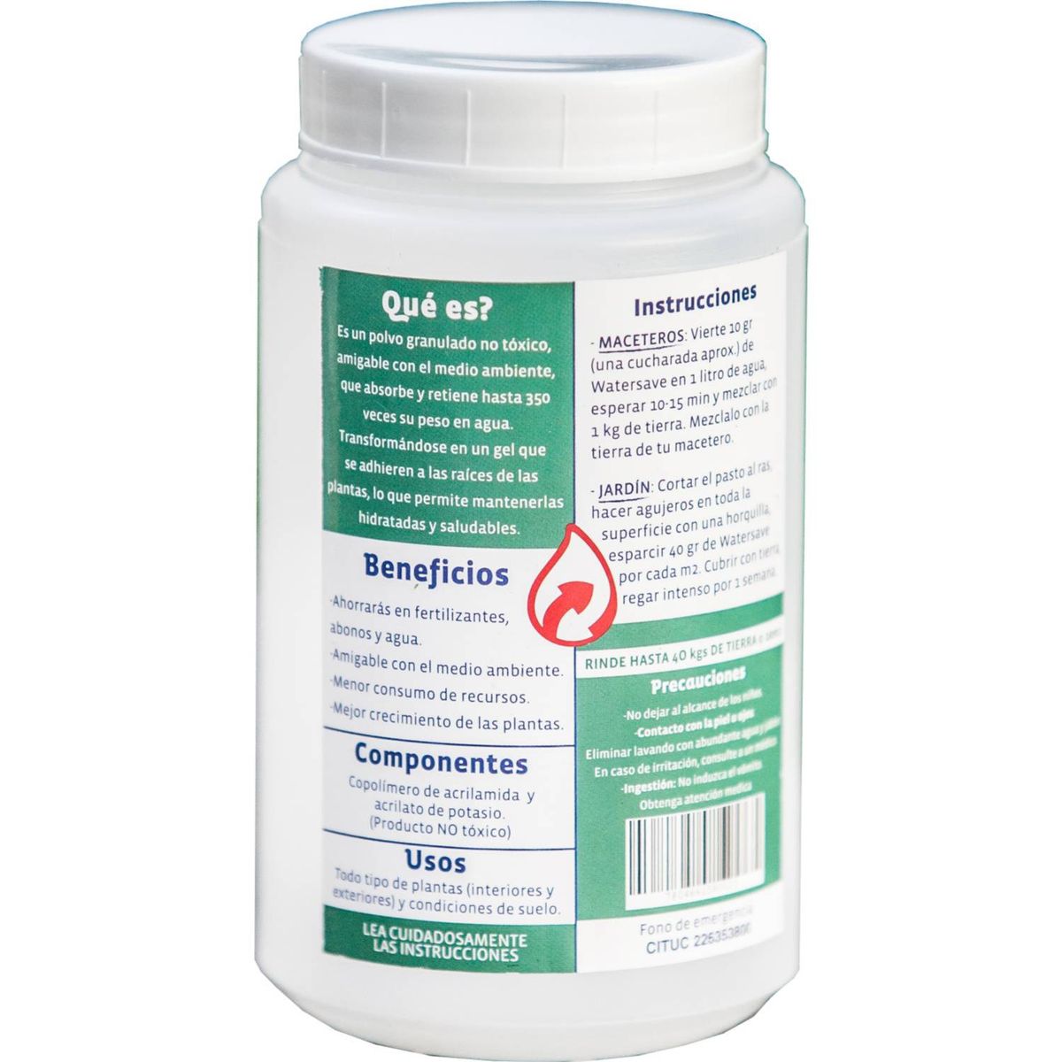 POOL BLASTER - Watersave Retenedor De Agua Maceteros Y Jardines 400 G