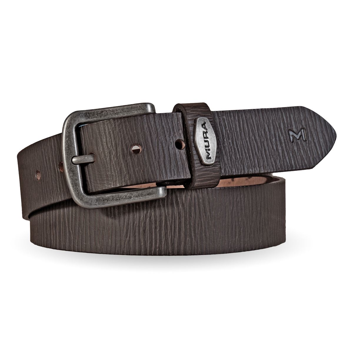 MIURA - Cinturón Miura Hombre Mod Alessandro 100 % Cuero Diseño Único