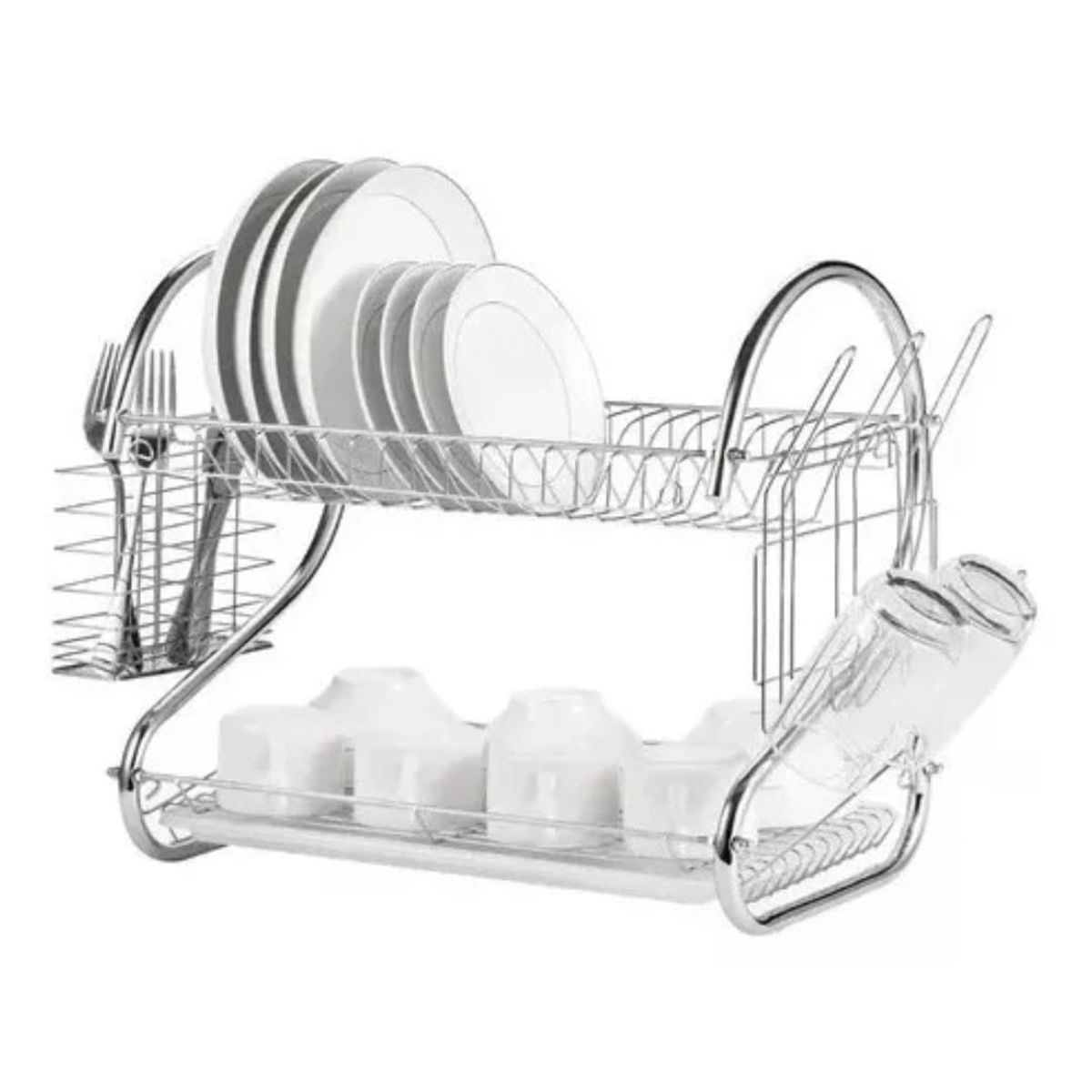GENERICO - Secador Escurridor De Loza Y Vajilla Para Platos Premium