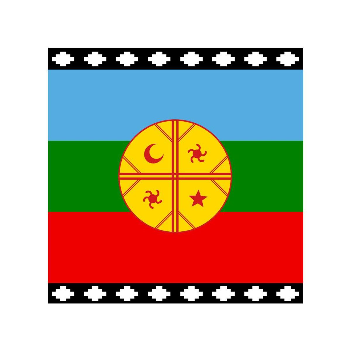 GENERICO - Bandera Mapuche 60 X 100- S0079