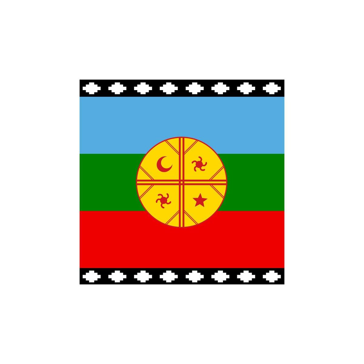 GENERICO - Bandera Mapuche 60 X 100- S0079