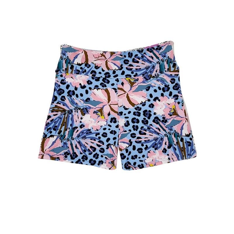 SAMIA - Bikini short para niña estampado celeste SAMIA