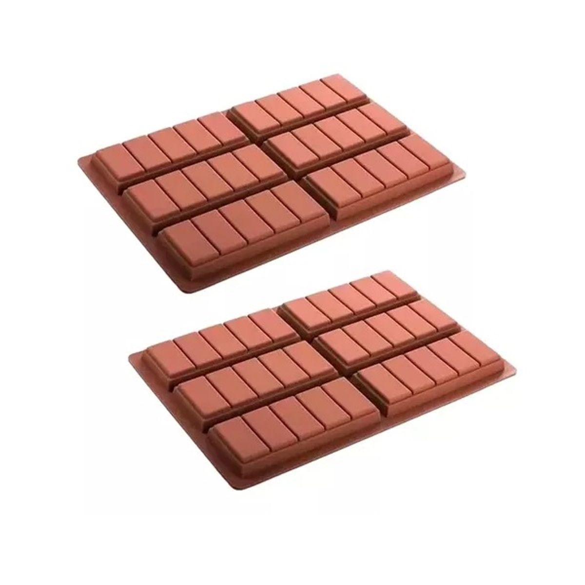 GENERICO - X2 Moldes De Chocolate Moldes Barra De Chocolate Silicona 6b