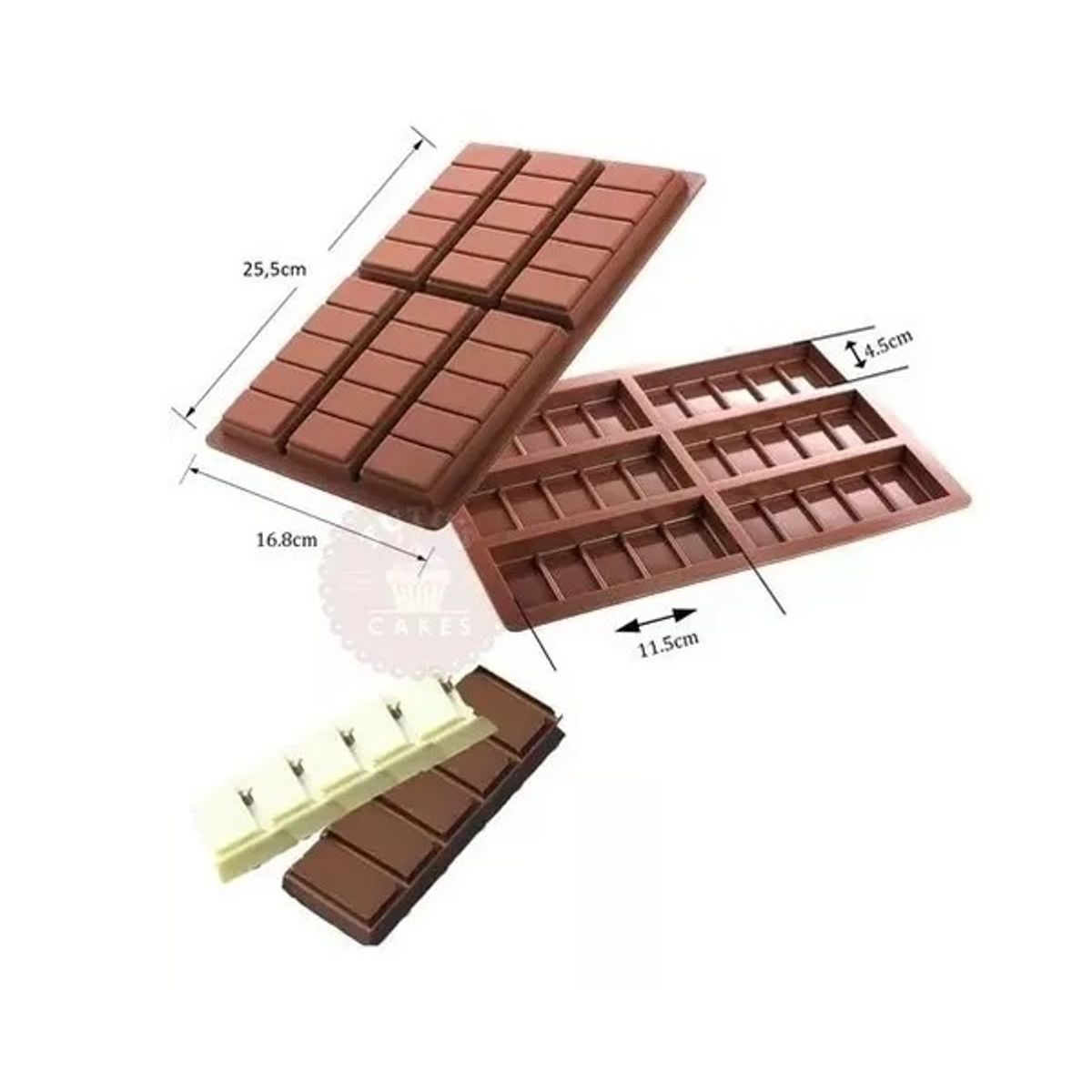 GENERICO - X2 Moldes De Chocolate Moldes Barra De Chocolate Silicona 6b
