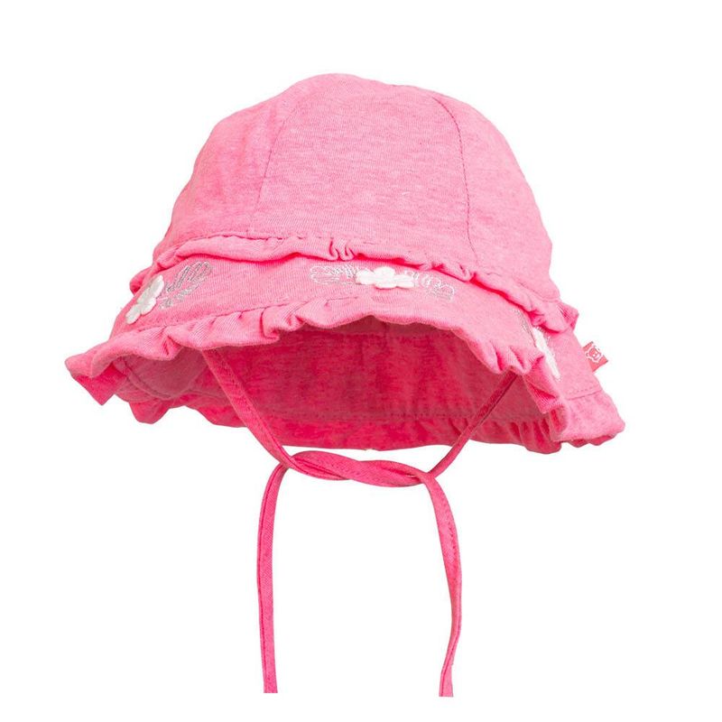 PILLIN - Gorro Chambray Y Fluor Algodón Verano Niña Fucsia - Fucsia